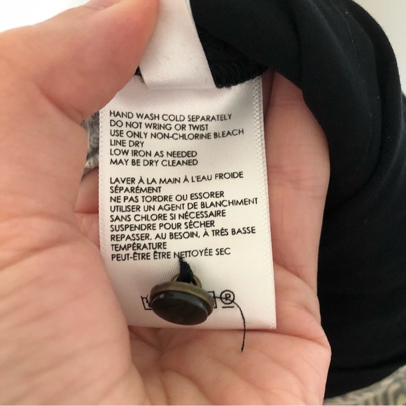 Anthropologie Zadie Jumpsuit Patterned Button Down Elastic Waist Navy White - Picture 4 of 9